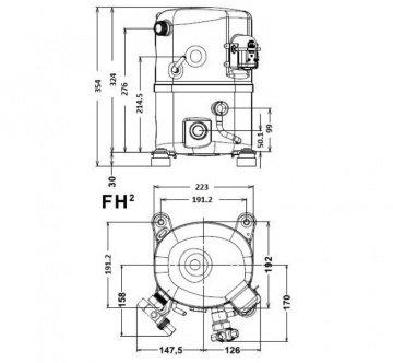 Compresor frig Tecumseh FH 4518Y-XG (380V)